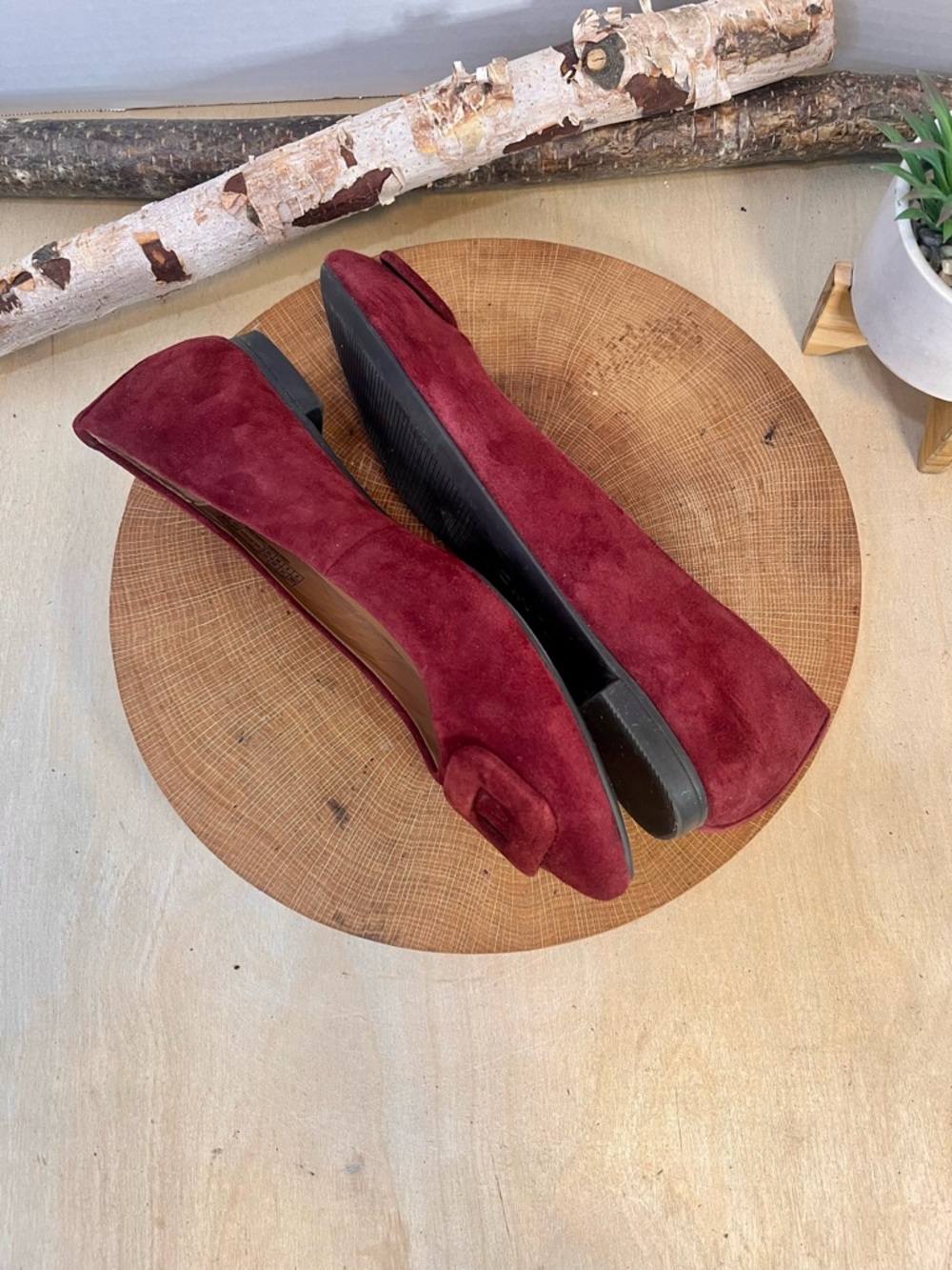 Vionic Amanda Red Suede Ballet Flat Buckle Arch Support Size 8 - Picture 8 of 15